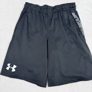 Under Armour Boys Black HeatGear Loose Athletic Shorts YLG N52C8MXT02B